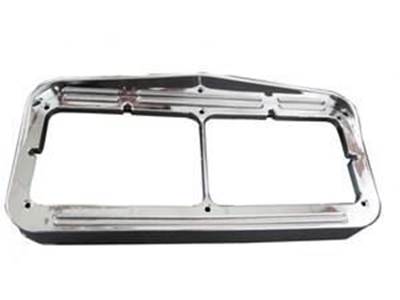 Universal Rectangular Flatline Headlight Bezel - White