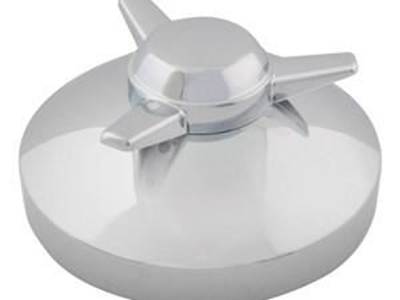 8" Chrome Rear Wing Spinner Hub Cap Straight R/H   8-1/2" Dia. Axle  8 Of 5/8"