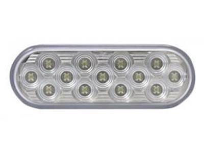 Oval Mirror Clear Lens Amber 13 Led Stop Turn And Tail Function Light
