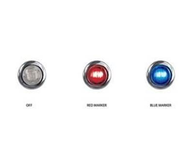 Mini Button Dual Revolution Red Marker / Blue Marker Led (2 Diodes)