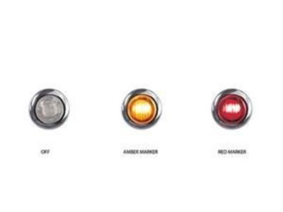 Mini Button Dual Revolution Amber Marker / Red Marker Led (2 Diodes)