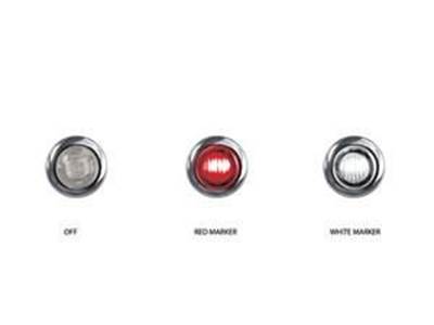 Mini Button Dual Revolution Red Marker / White Marker Led (2 Diodes)