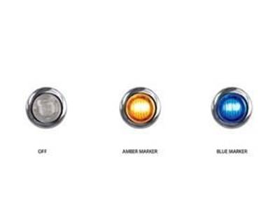 Mini Button Dual Revolution Amber Marker / Blue Marker Led (3 Diodes)
