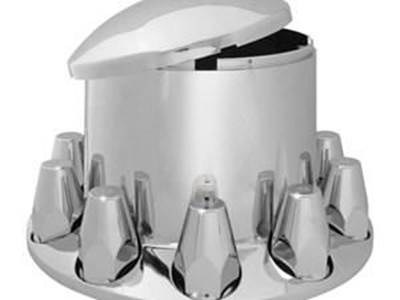 Chrome Rear Axle Cover Size 9-5/8" High  Material High-Impact Abs  Kit ? 1 pc.