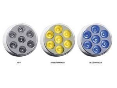 2" Dual Revolution Amber Marker / Blue Marker Led (7 Diodes)