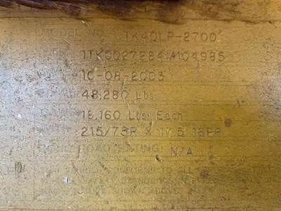 Part Type: Trailer - 2004 Trail-King TK40LP - 2700 27' x 102" Tandem-Axle