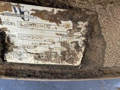 13K WAtson & ChAlin TAg Steering Axle Off Of A 2005 Peterbilt 320 Refuse Truck