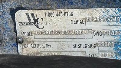 Used Watson & Chalin Lift Axle. (Up To 25,000 lb. Capacity)
