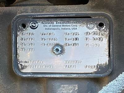 AutomAtic Allison HD4060 Out Of A 2001 Pierce Pump Fire Truck