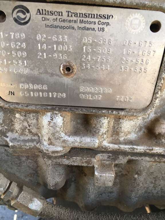 1999 Allison Transmission MD3066 Serial 6510181724 For Sale Phoenix AZ SV 468 2 