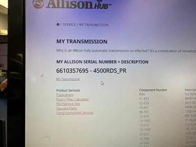 Used Allison  4500RDS_PR Pending Inspection !