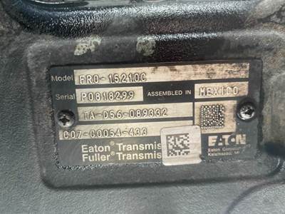 Eaton-Fuller FRO15210C Transmission for a 2002 Freightliner CENTURY CLASS