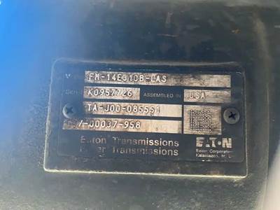 10 Speed AutomAted EAton Fuller FM-14E310B-LAS TrAnsmission Out Of A 2013