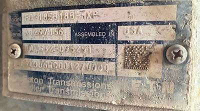 18 Speed AutomAted EAton Fuller F0-18E318B-MXP TrAnsmission Out Of A 2019