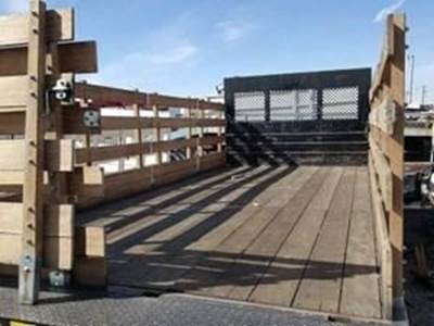 18' Stakeside Flatbed, Wood Floors, Wood Stakes, 2500LB Lift Gate, Two Tool