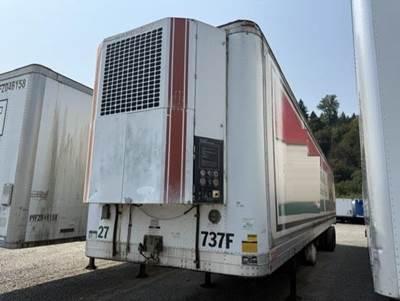 Fruehauf 50 ft Dry Van Trailer - Roll up Door, Spring, Sliding Axle