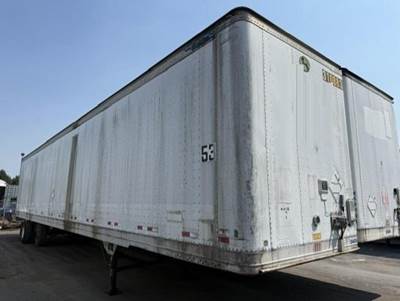 2002 Great Dane 53 ft Dry Van Trailer - Swing Door, Spring, Sliding Axle
