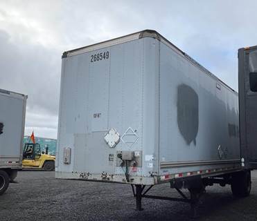 Stoughton 28 ft Dry Van Trailer - Roll up Door, Spring, Single Axle, Fixed Axle