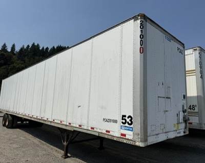 Stoughton Z-Plate 53 ft Dry Van Trailer - Swing Door, Air Ride, Sliding Axle