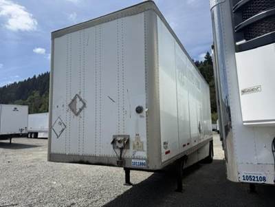 Wabash DuraPlate 28 ft Dry Van Trailer - Swing Door, Spring, Single Axle, Fixed Axle