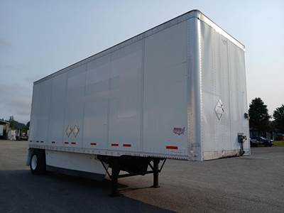 2012 Wabash DuraPlate 28 ft Dry Van Trailer - Swing Door, Spring, Single Axle, Fixed Axle