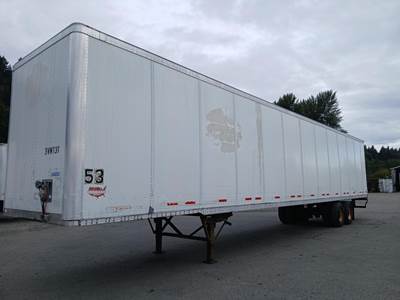 Wabash DuraPlate 53 ft Dry Van Trailer - Swing Door, Air Ride, Sliding Axle