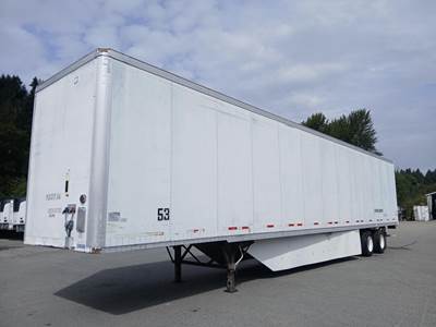 Wabash DuraPlate 53 ft Dry Van Trailer - Roll up Door, Air Ride, Sliding Axle