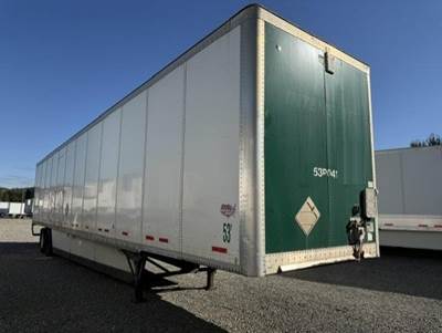 Wabash DuraPlate 53 ft Dry Van Trailer - Swing Door, Spring, Sliding Axle