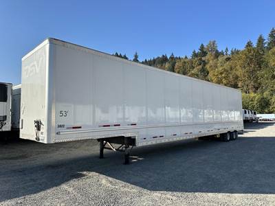 Wabash DuraPlate 53 ft Dry Van Trailer - Swing Door, Air Ride, Fixed Axle