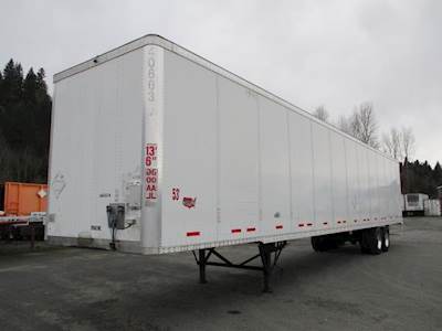 Wabash 53 ft Dry Van Trailer - Swing Door, Air Ride, Sliding Axle