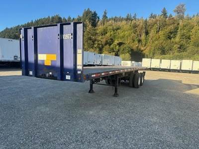 2014 Clark 32x96 Steel Flatbed Trailer - Spring, Fixed Axle