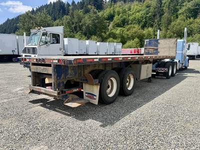 Clark 32x96 Steel Flatbed Trailer - Spring, Fixed Axle