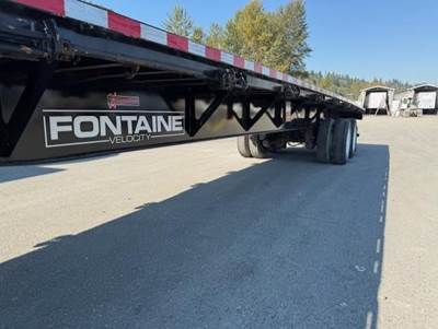 Fontaine Velocity 48x102 Steel Flatbed Trailer - Air Ride, Sliding Axle