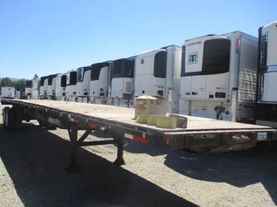 Fruehauf 48x102 Steel Flatbed Trailer - Spring, Sliding Axle