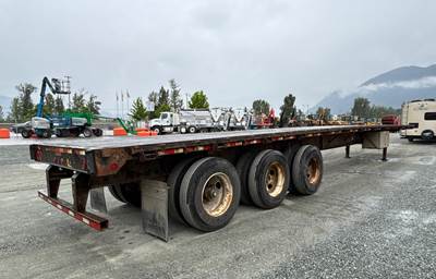 2009 Great Dane 53x102 Tri Axle Steel Flatbed Trailer - Air Ride, Sliding Axle