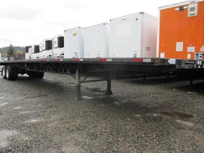 Hyundai 53x102 Steel Flatbed Trailer - Spring, Sliding Axle
