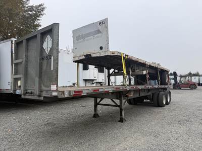 2017 Hyundai 36x102 Steel Flatbed Trailer - Air Ride, Fixed Axle
