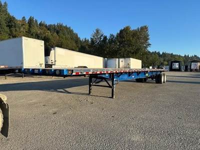 1998 Wabash 48x102 Steel Flatbed Trailer - Spring, Sliding Axle