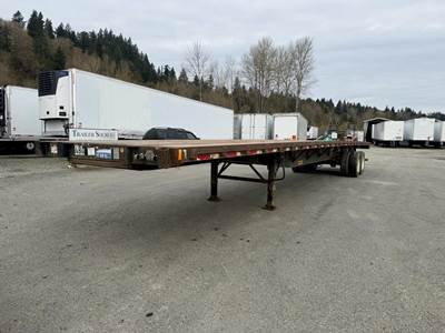 Wabash 48x102 Steel Flatbed Trailer - Spring, Sliding Axle