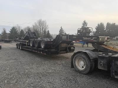 Talbert 55SA 52x102 Tri Axle Steel Lowboy Trailer - Air Ride, Fixed Axle