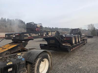 Talbert 55SA 52x102 Tri Axle Steel Lowboy Trailer - Air Ride, Fixed Axle