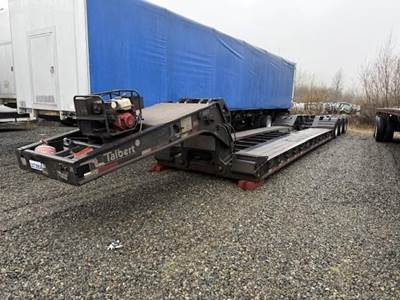 Talbert 55SA 52x102 Tri Axle Steel Lowboy Trailer - Air Ride, Fixed Axle