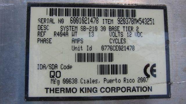 2008 Thermo King SB 210 Whisper Edition Refrigeration Unit