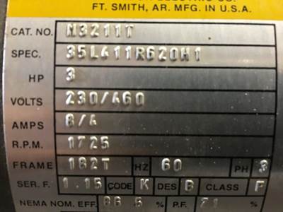 USED POWEREX AIR COMPRESSOR, MODEL # STS030132