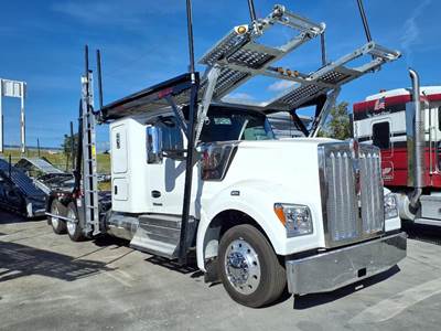 Kenworth W990 Tandem Axle Car Carrier Truck - Paccar, 510HP, 12 Speed Autoshift Amt