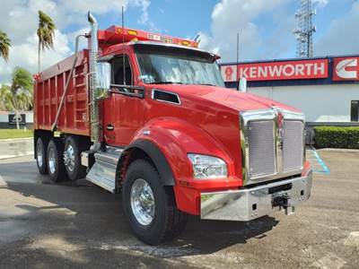 Kenworth T880 Tri Axle Dump Truck - Paccar 485HP, 6 Speed Allison Rds Automatic, 16' Dump