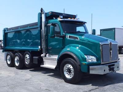Kenworth T880 Tri Axle Dump Truck - Paccar 510HP, 6 Speed Allison Rds Automatic, 17' Dump