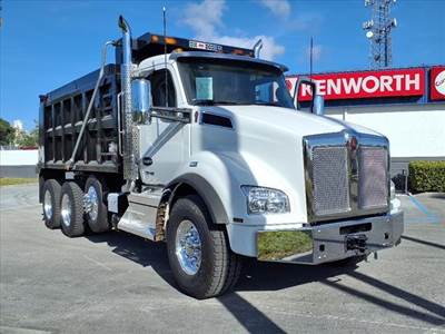 Kenworth T880 Tri Axle Dump Truck - Paccar 485HP, 6 Speed Allison Rds Automatic, 16' Dump