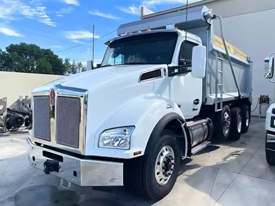 Kenworth T880 Tri Axle Dump Truck - Cummins 450HP, 6 Speed Allison Rds Automatic, 16.5' Dump