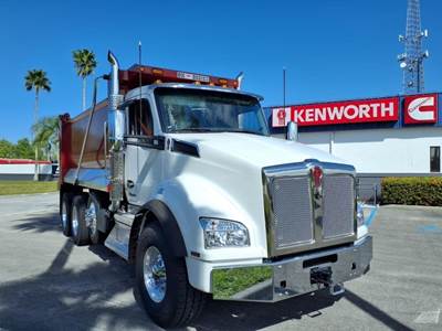 Kenworth T880 Tri Axle Dump Truck - Cummins 470HP, 6 Speed Allison Rds Automatic, 16' Dump